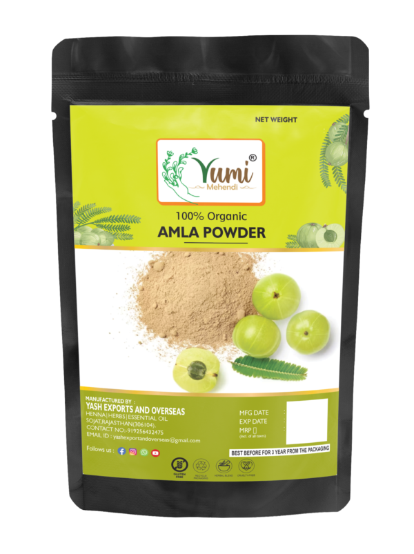Yumi Mehendi Amla Hair & Skin Care Powder – 100% Natural & Pure